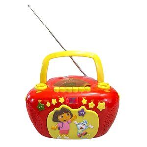 Dora the Explorer CD Player Cassette Tape Radio Boom Box - Vintage - Tested Work